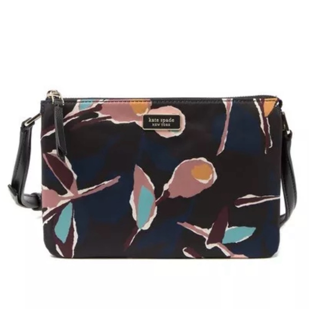 Kate Spade Black Floral Crossbody Bag
